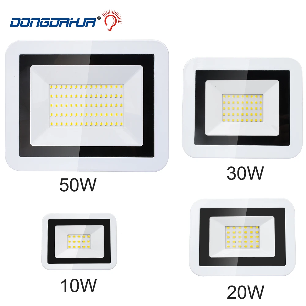 

Waterproof LED Flood Light 10w 20w 30w 50w IP66 Floodlight Lamp Reflector 220v Spotlight Outdoor Garden Light Exterior Lighting