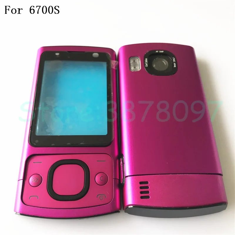 New Full Housing Case Battery Cover Front+Middle Frame Keypad For Nokia 6700S Repair Parts + Logo | Мобильные телефоны и
