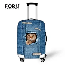Mignon Chat Animal Impression Voyage Bagages Housse De Protection Chien Stretch Cache-Bagages pour 18-30 Pouce Valise Élastique Cas couvre