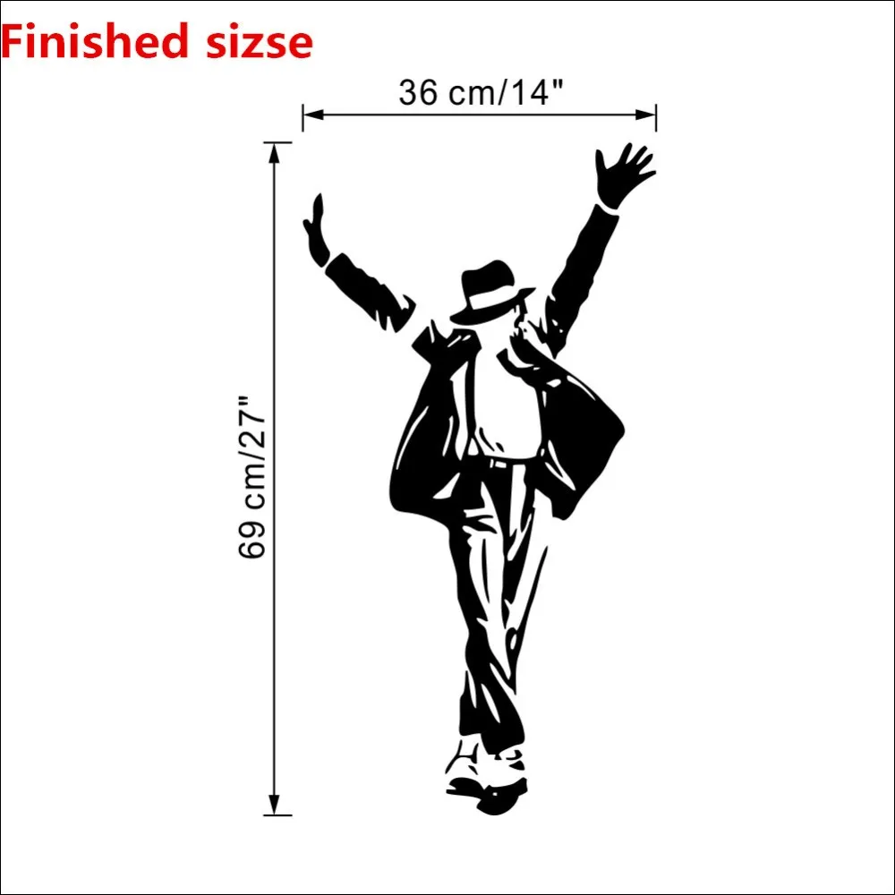 Танцы Майкл Джексон наклейки на стену Съемный Виниловый Настенный декор наклейки на стену спальни DIY домашний декор художественный плакат обои