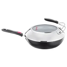 Кастрюля Сковорода ВОК из нержавеющей стали FA-iron кастрюля для индукционной плиты с антипригарным покрытием 3