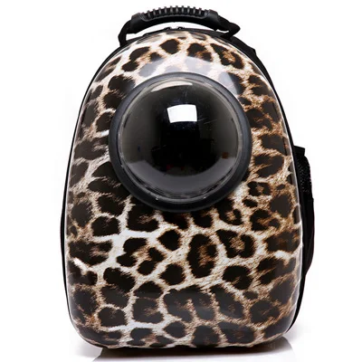 Leopard Лучшая космическая переноска для домашних животных в форме капсулы дышащий Многофункциональный рюкзак для кошек снаружи путешествия переносная сумка для собак GB0067 - Цвет: Leopard