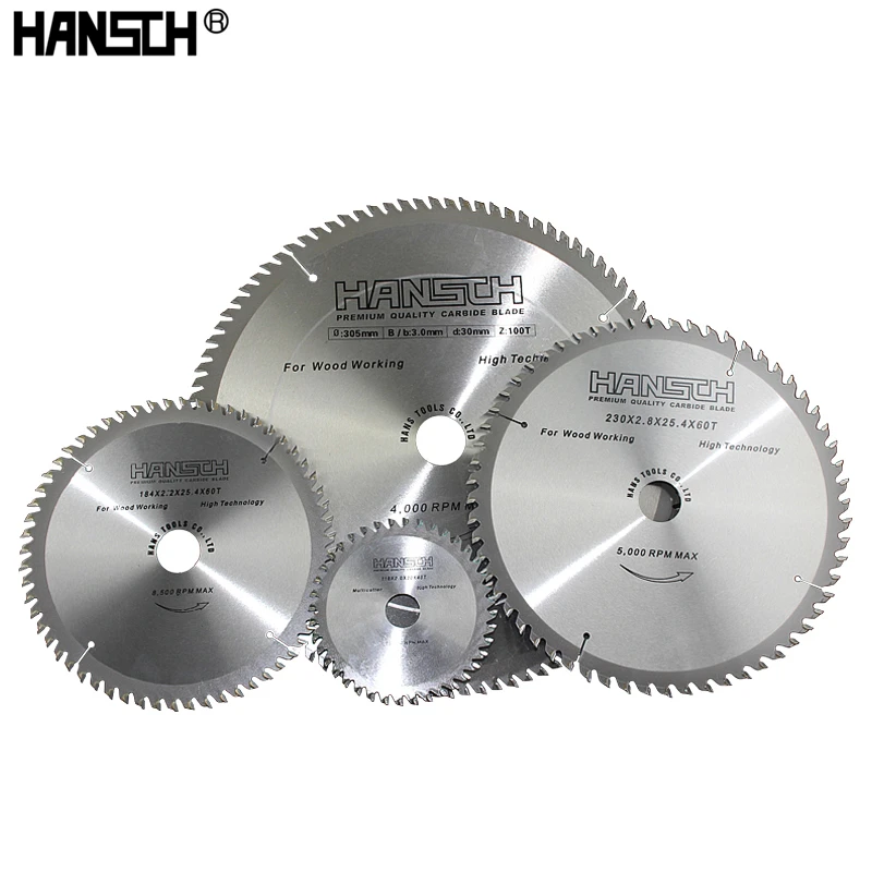 Полотно циркулярной пилы HANSCH 10 дюймов/255 мм карбид 60/80/100/120 т зубцы для резки