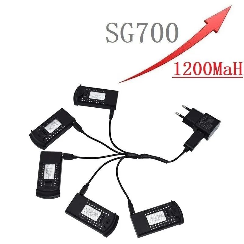 Обновленная батарея 1200mAh 3 7 V Li po и (5in1) зарядное устройство для DM107S SG700 S169 RC Quadcopter