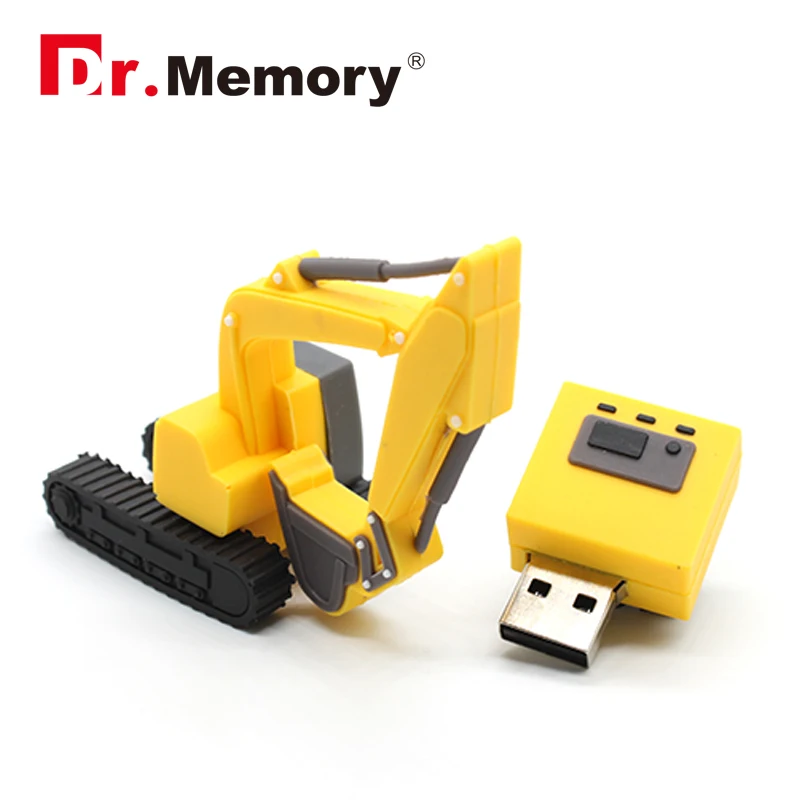

usb flash disk 4gb 8gb 16gb 32gb 64gb Excavators truck cartoon usb flash drive usb memory pen driver gifts gadget