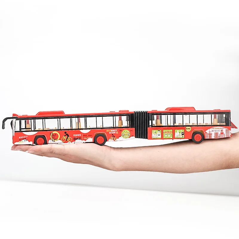 

High simulation double bus,1:50 scale alloy pull back Double bus,Sound and light toy car,free shipping
