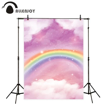 

Allenjoy photography backdrop Pink girl cute rainbow beautiful photo background camera fotografica new original design