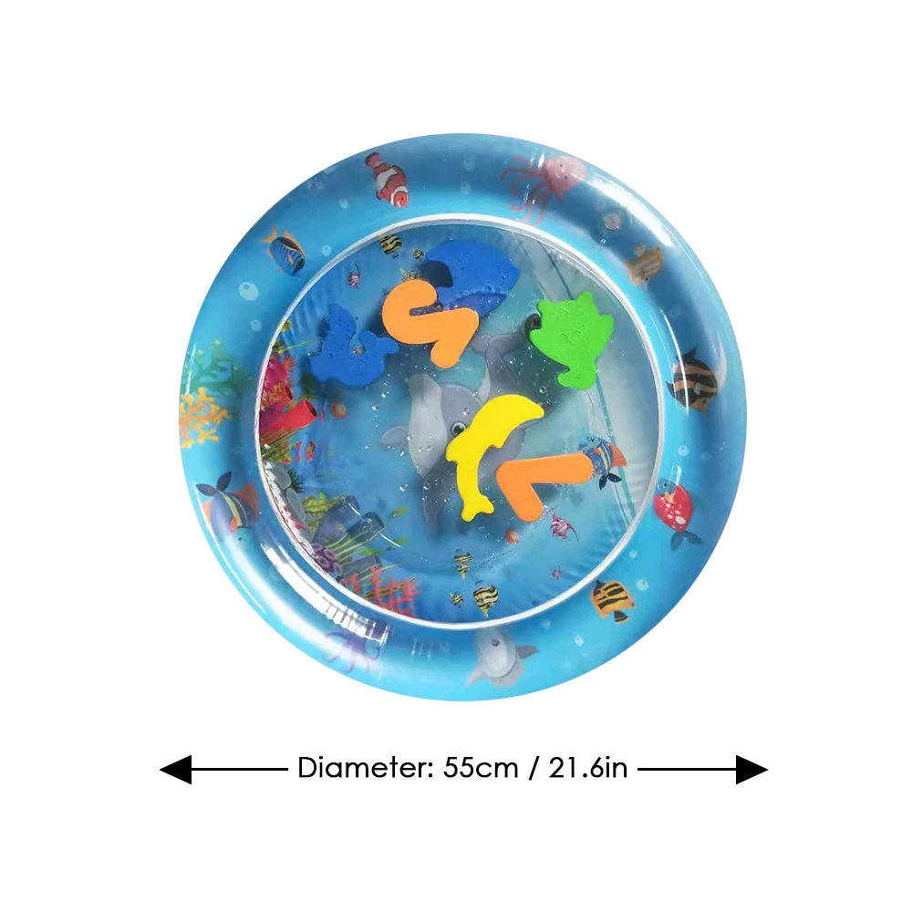 55 см диаметр детские надувные воды играть коврики животик время младенческой Забавный коврик ребенка развития игровой центр с ручной насос