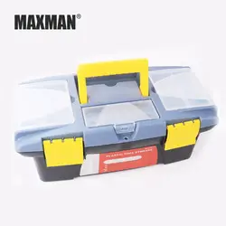 MAXMAN пластик коробки для инструментов Чехол хранения комплект для органайзера набор защиты Tool toolbox 13*28*18,5 см шлифовальные станки дрель