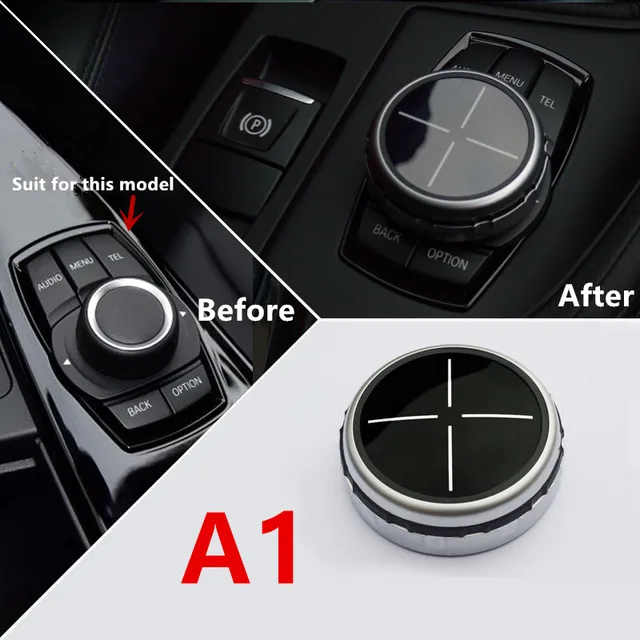 Car Console Armrest Multimedia Buttons Frame Decoration Cover Trim For