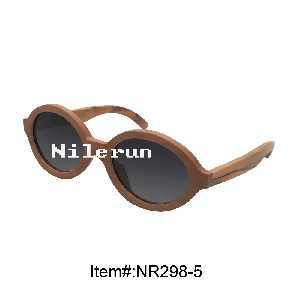

unique oval handmade wood sunglasses