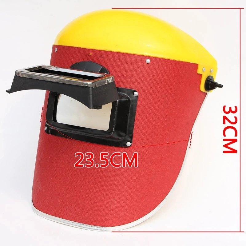 

Welding headgear TIG welding mask flip welding mask red steel paper high temperature mask labor insurance