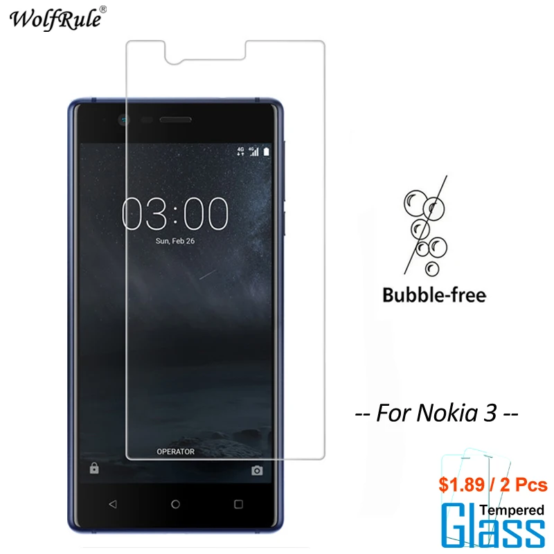 2 шт для стекла Nokia 3 Защита экрана закаленное стекло полное покрытие Защитная