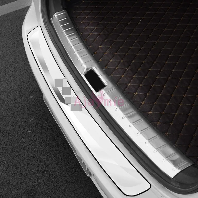 2009 2017 Rear Bumper Protector Trunk Door Sill Trim Stainless Steel