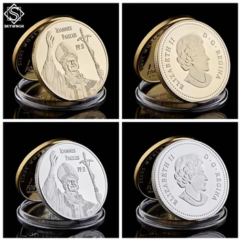 

2019 New Souvenir Coin Italy Vatican Roman Ioannes Paulus PP. II Catholicism Gold Plated Coins Collection