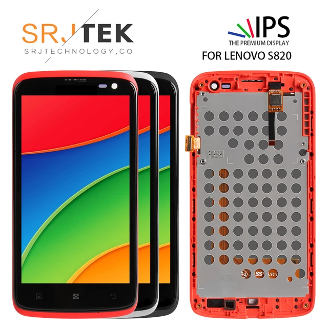 4,7 ''Черные, белые, красные для lenovo S820 ЖК-дисплей Сенсорный экран Digitizer Ассамблеи Запчасти для авто для lenovo S820 Дисплей S820 Экран