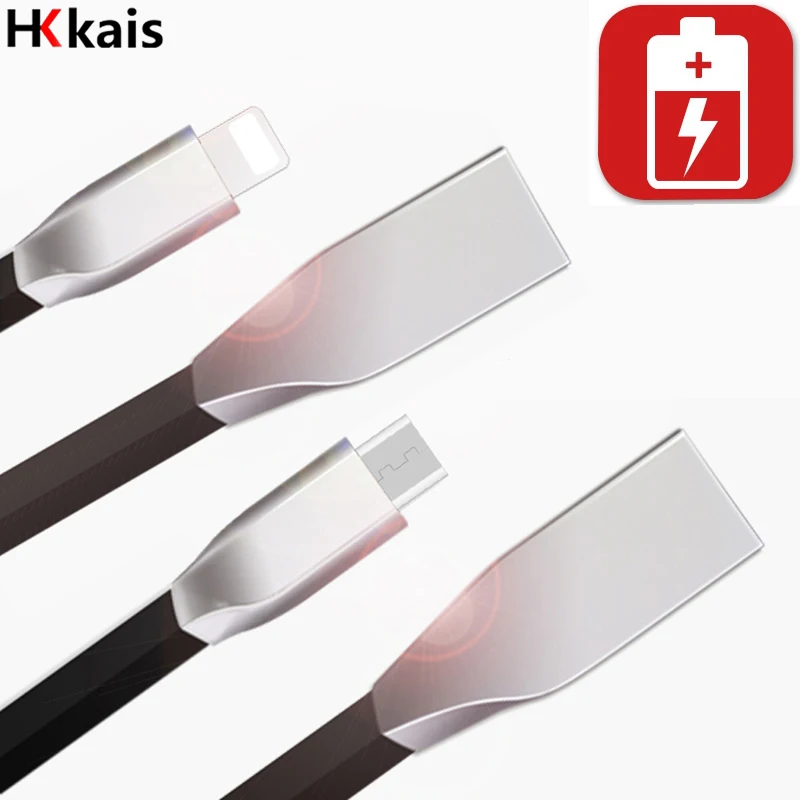 Micro USB Cable,HKkais 3D Zinc Alloy Fast Charging Data Sync Cable for iPhone 7 6 6s Plus 5s iPad mini Samsung LG HTC hua wei