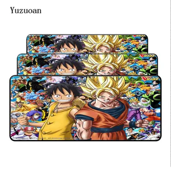 

Yuzuoan Dragon Ball Z And One Piece Customized Support Lock Edge Mouse pad Rubber Mechanical gaming mouse Large Desk Mousemat