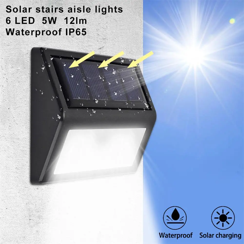 

Outdoor Waterproof 6 LED Solar Power PIR Motion Sensor Wall Light Outdoor Garden Solar Optically controlled Light Lawn Lamps