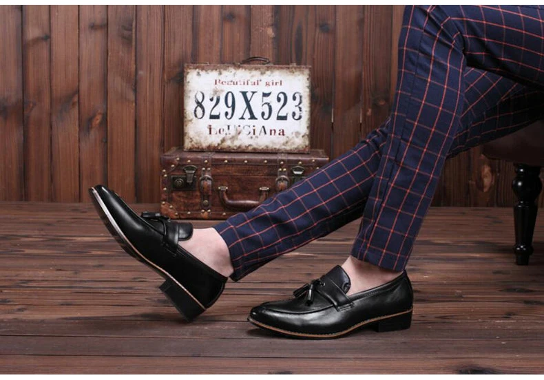 Men's Casual Shoe Loafers Breathable Slip-On Shoes Loafers Men Leather Mens Shoes Casual Men Loafers' Leather Plus Size Socks    (13)