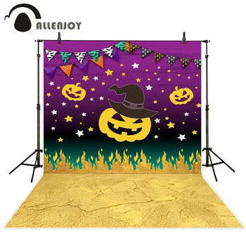 

Allenjoy photo backdrops Colorful Purple Fire Star Star Pumpkin new backdrop photocall photo printed customize vinyl background