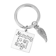 Простой брелок для ключей День благодарения мать представляет кулон Висячие крылья дизайн подарки