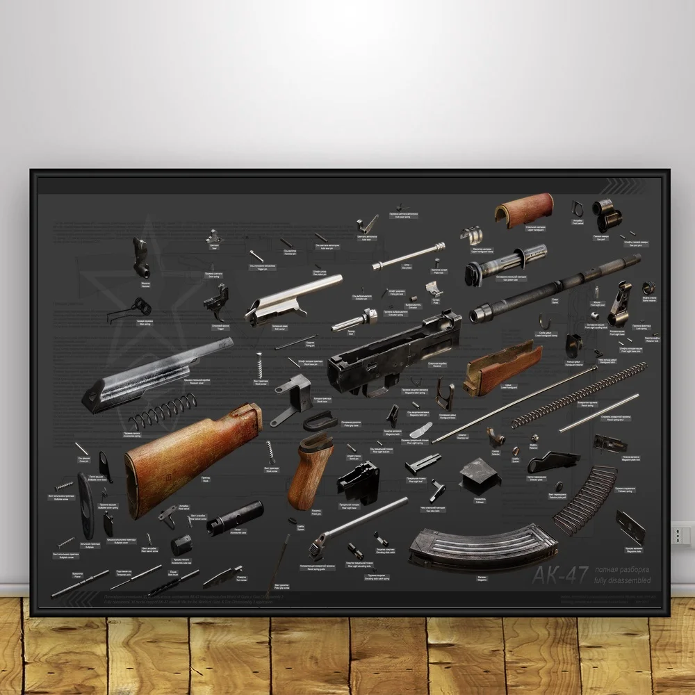 

Gun AK-47 Weapon Art Silk Poster Home Decor 12x18 24x36inch