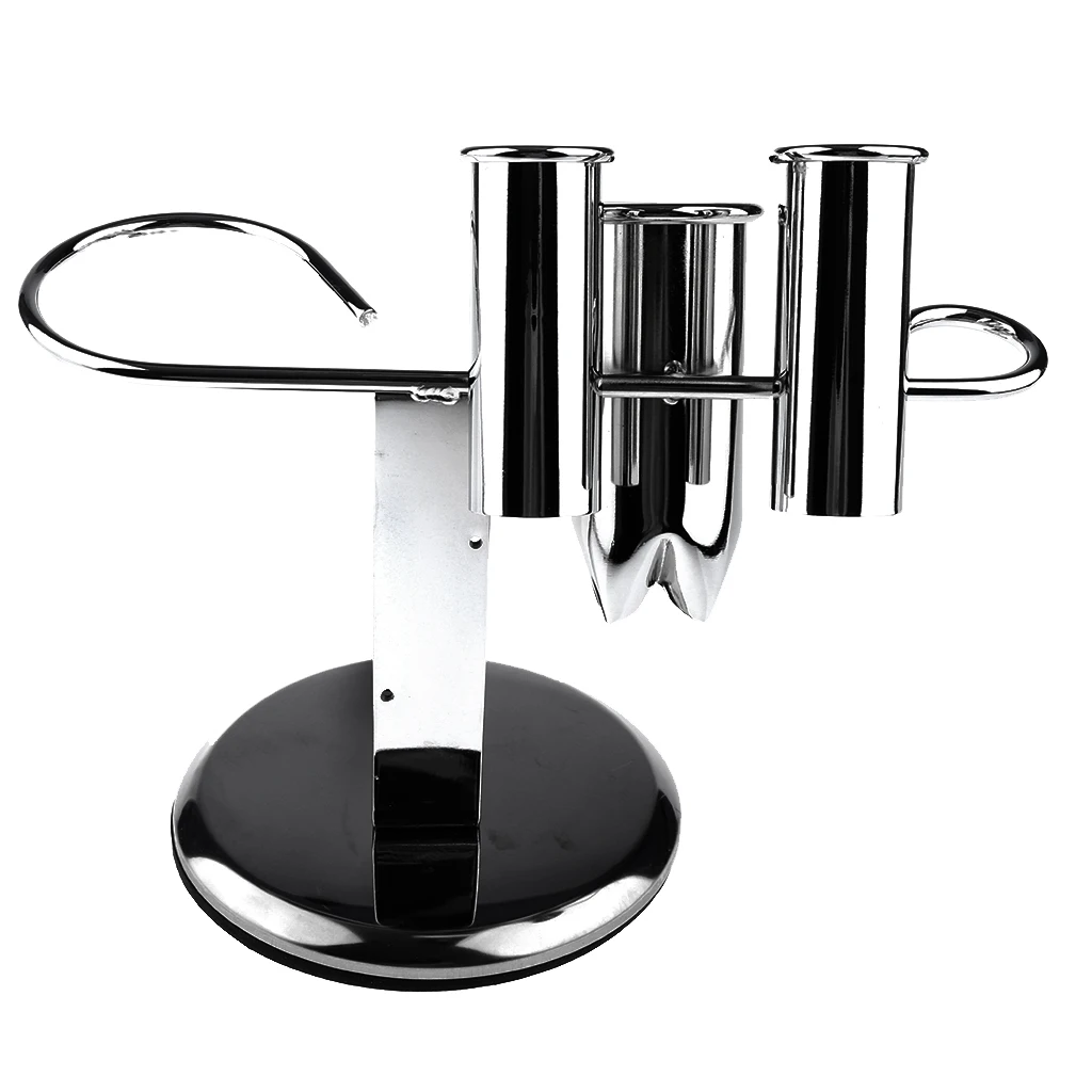 Durable Stainless Steel Tabletop Blow Dryer Rack Hair Straighteners Flat Irons Combs Barber Salon Storage Organizer Holder Stand