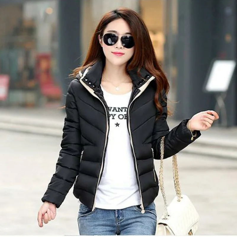 Женская парка с капюшоном ZOGAA Весенняя тонкая приталенная куртка пуховик из