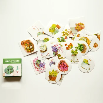 

40pcs/pack cute Succulents Memo pad Stickers Posted It Kawaii Planner Scrapbooking Stationery Sticker Escolar School Supplies