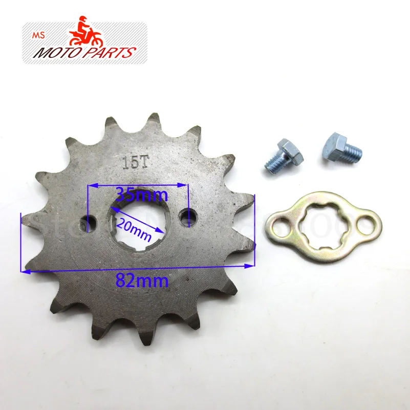 

Front Engine Sprocket 530# 15T Teeth 20mm For 530 Chain With Retainer Plate Locker Motorcycle Dirt Bike ATV Parts