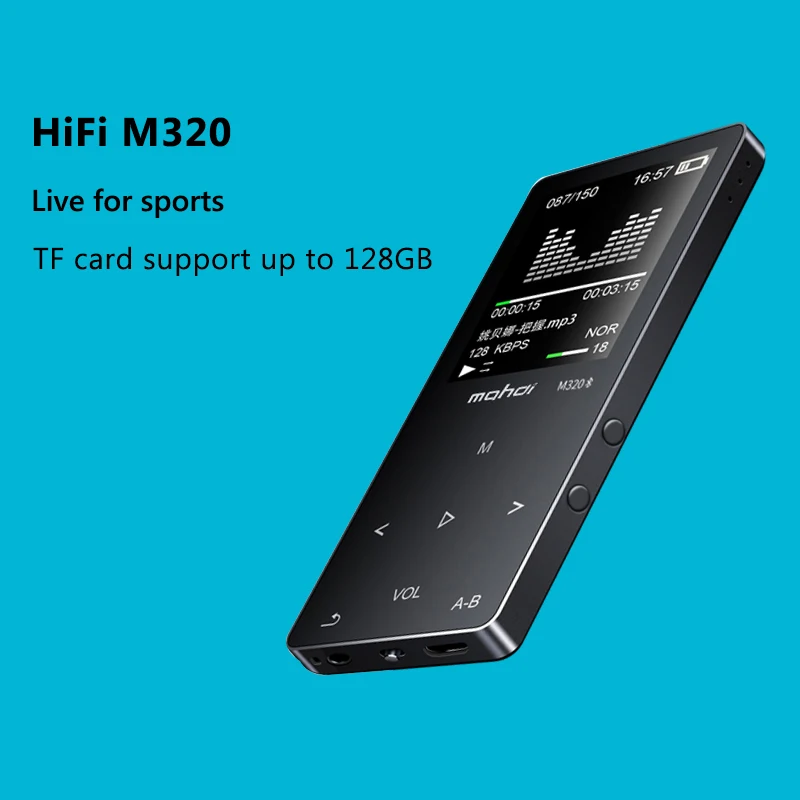 New M320 Metal Bluetooth Hifi MP3 Player Touch Screen Portable Audio 8GB with speakers FM Radio Music Play With lanyard hole | Электроника