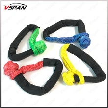 15 T/18 T прочность на разрыв мягкая Скоба UHMWPE скоба с черным рукавом для Jeep Offroad аксессуары буксировочные тросы комплекты для восстановления