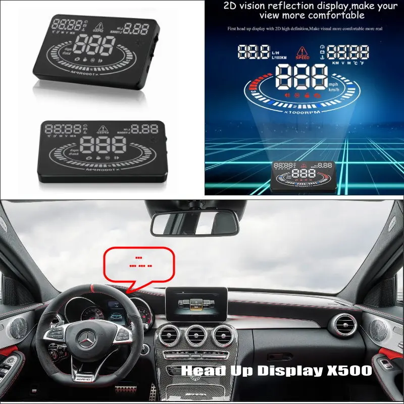 

Car HUD Head Up Display For Mercedes Benz C C63 MB W202 W203 W204 W205 Refkecting Windshield Screen Driving Screen Projector