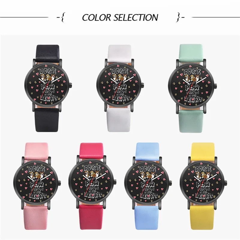 Newly Design Watch Women Leather Strap Cute Girls Animal Colorful Casual Alloy Analog Quartz Round Watch relogio feminino M23 (9)