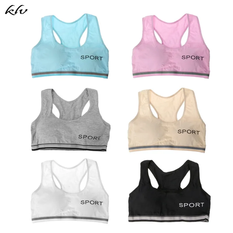 

Teenage Girl Underwear Cotton Sport Puberty Bra For Young Student Training Bra