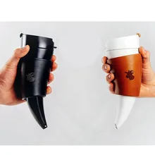 Edelstahl Wasserflasche Thermobecher Kreative Ziege Hörner Kaffeetasse Isolierung Thermoskanne Reisen Caneca Garrafa Termica