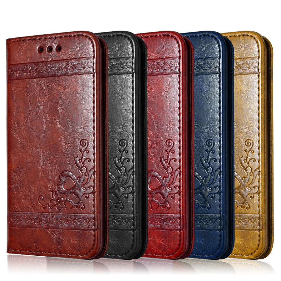 Lovebay Leather Flip Phone Case For iPhone X 6 6S 7 8 Plus 5 5S SE For iPhone X XR XS Max Retro Card Slot Phone Case Full Cover