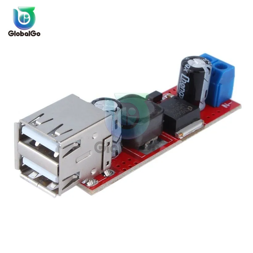 

LM2596 Dual USB Step Down Board DC-DC Converter Buck Step Down Input6V40V Output 5V 3A Adjustable Voltage Regulator Power Supply