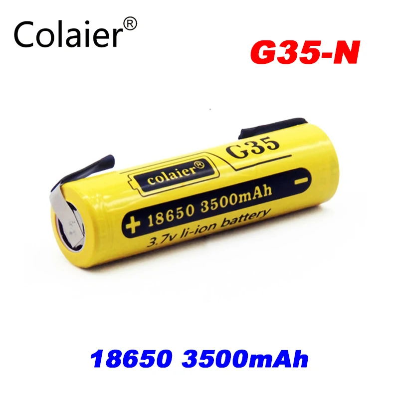 2 шт. Colaier 18650 3500 мАч G35-N 3 7 В литий-ионная аккумуляторная батарея 20A литиевая с
