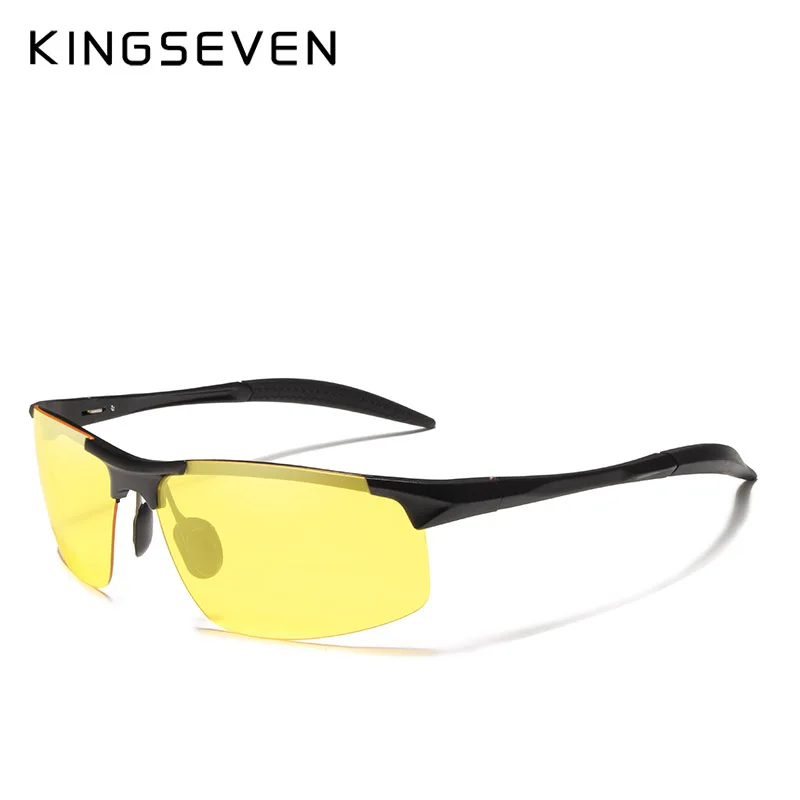 Kingseven Брендовые мужские очки, поляризованные солнцезащитные очки с покрытием, мужские солнцезащитные очки, женские очки, очки ночного видения, очки для вождения 7523 - Цвет линз: Night Vision