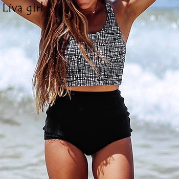 

Liva girl bandage Bikinis Set Sexy High Waist Swimsuit Push Up Bikini Bathing Suits Brazilian Female Swimwear Maillot De Bain