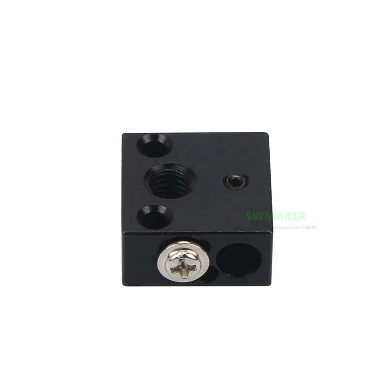 

1pcs Upgrade Black Aluminium Creality CR-10 Ender-3 heater block for Creality CR-10 CR-10S Ender-3 3D printer MK8 hotend kit