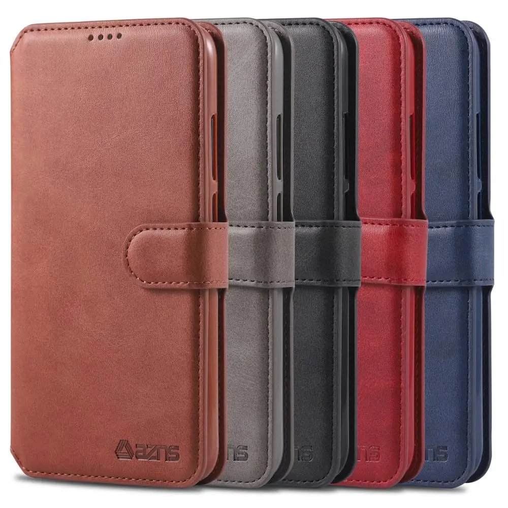 

For Xiaomi Redmi 7 6A Y3 Note7 Pro Case Luxury Leather Wallet Flip Case Red mi Note6 5 Plus a2 Lite cover Magnetic Vintag case