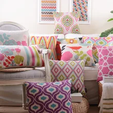 Sissi розовый геометрические подушки, белье Подушка для поясницы для офиса автомобиля украшения дома дивана подушки