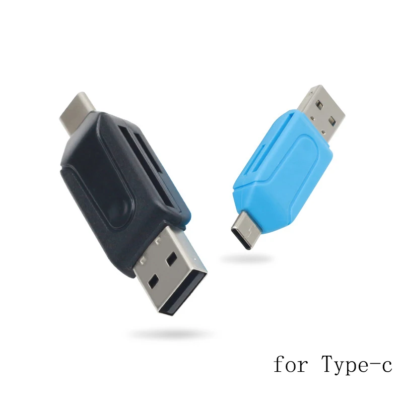 

FFFAS 2 in 1 Multi-function USB2.0 USB SD TF Card Reader and Type-c OTG Cable Adapter for Huawei Smartisan Laptop Computer PC