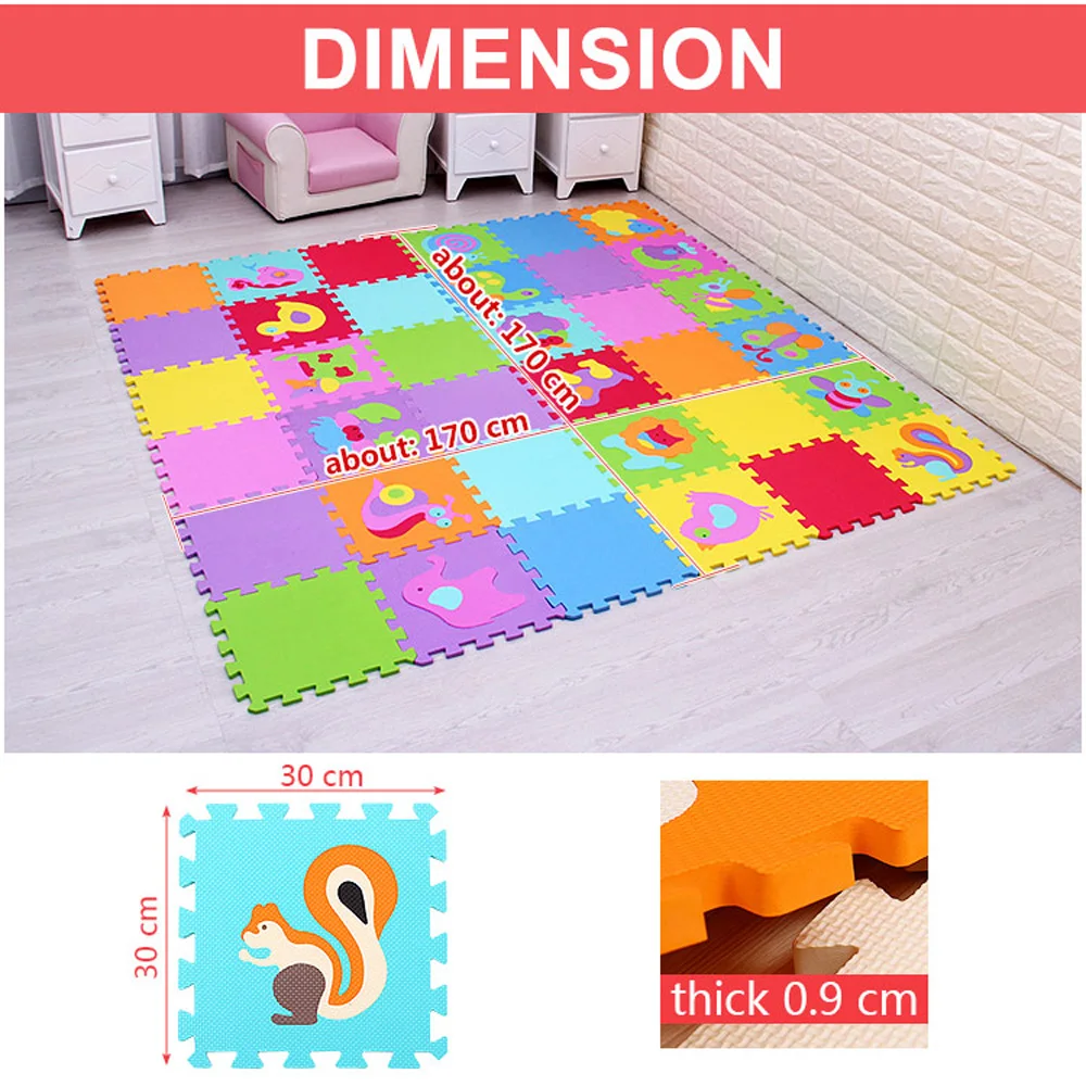 Tapete para o Miúdo Mqiaoham Bebê Espuma Jogar Quebra-cabeça Esteira - 9 Pçs Lote Bloqueio Exercício Telhas Cada 30cmx30cm Crianças Criança Tapete Eva 8 Brinquedos e hobbies