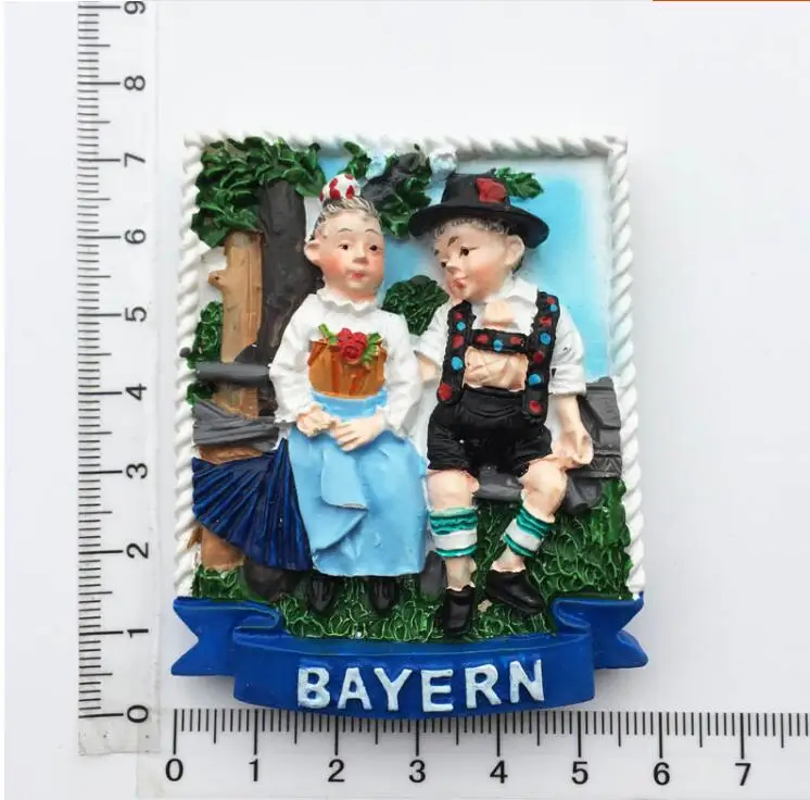 Creative souvenir folk lovers in Bavaria, Germany Refrigerator Magnets