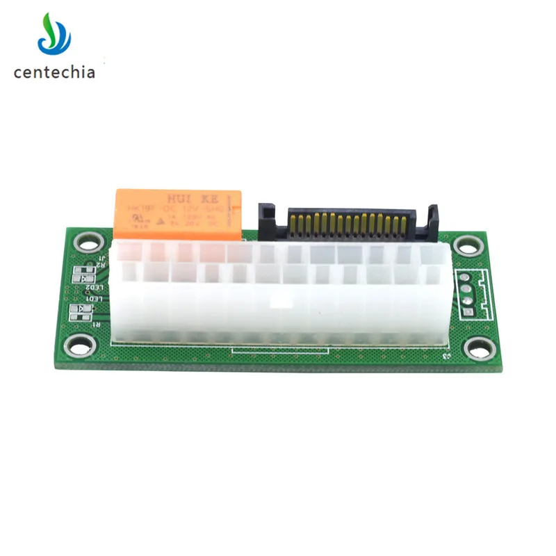 Centechia Newest ADD2PSU VER004 ATX 24Pin Molex 4Pin SATA Dual PSU Power Supply Sync Starter Extender Card For Miner Mining