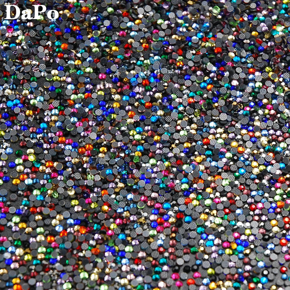 

Promotion SS6 Mixed Color DMC Hot Fix rhinestones 1440Pcs/Bag Flatback Loose Strass Crystal For Clothes Bags Accessaries